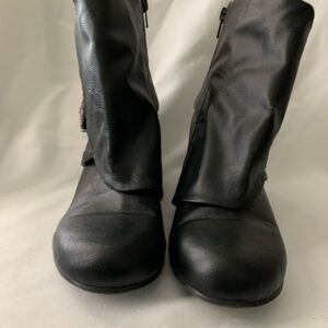 Black Wedge Ankle Boots